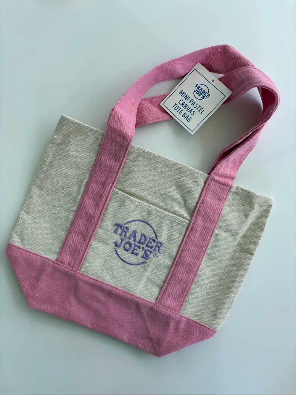 Trader Joe’s Mini Tote -Pink (many available)